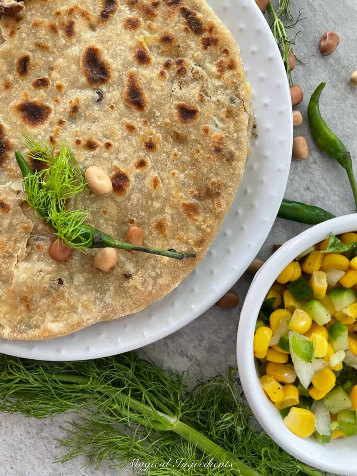 Another view of the paratha