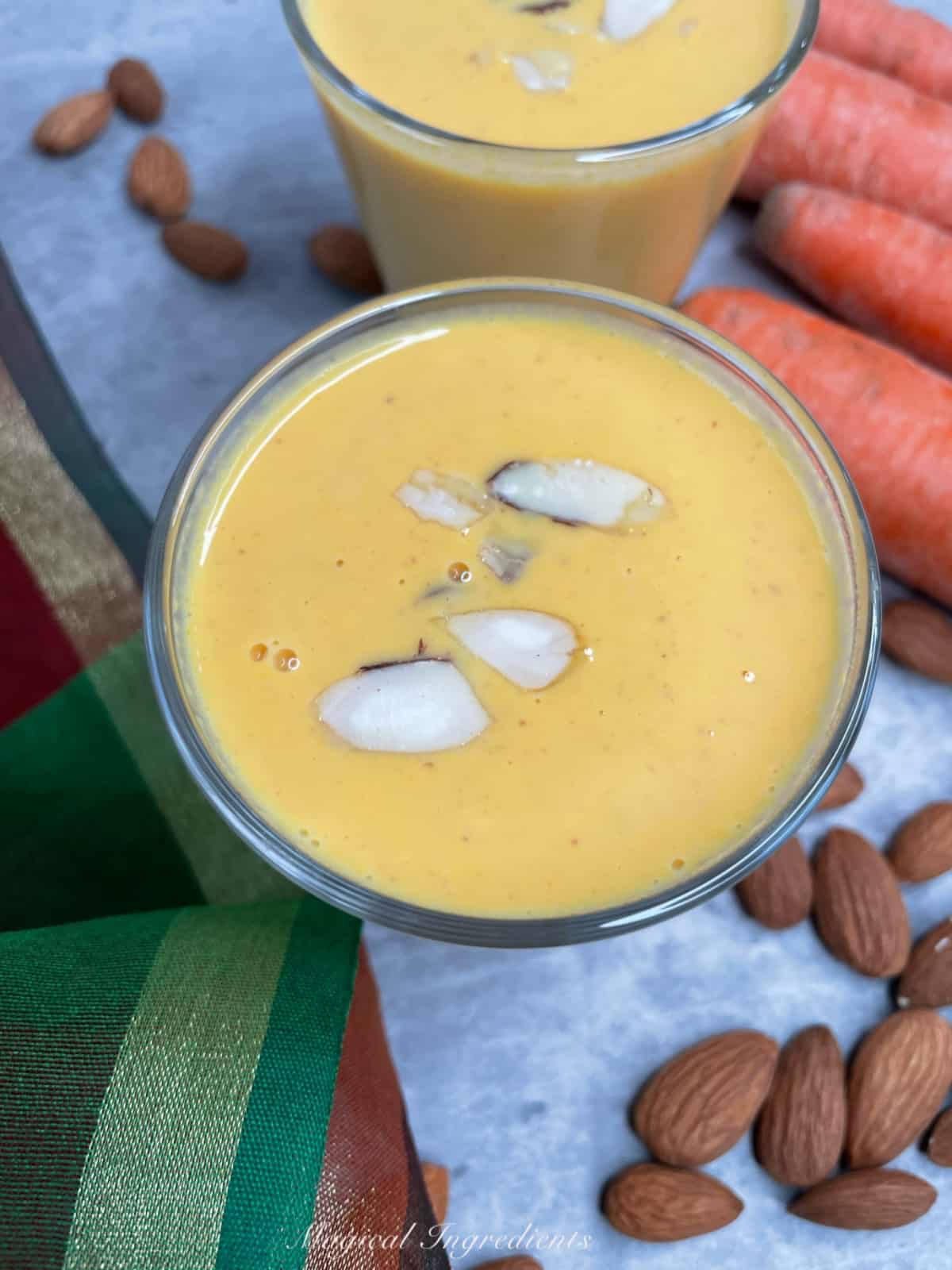 carrot almond kheer