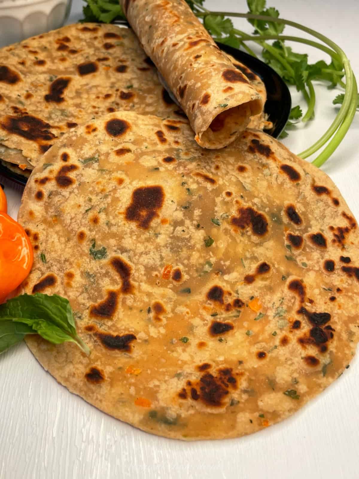 A close view of the paratha