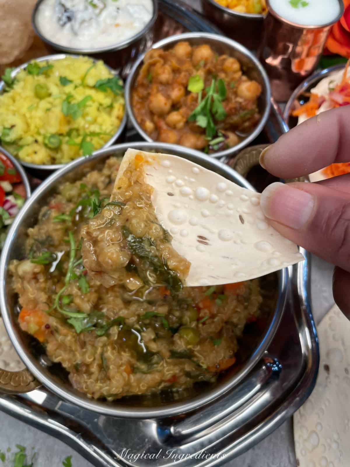 Khichdi with papad