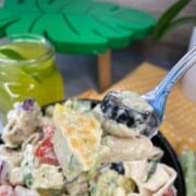 a bite of salad