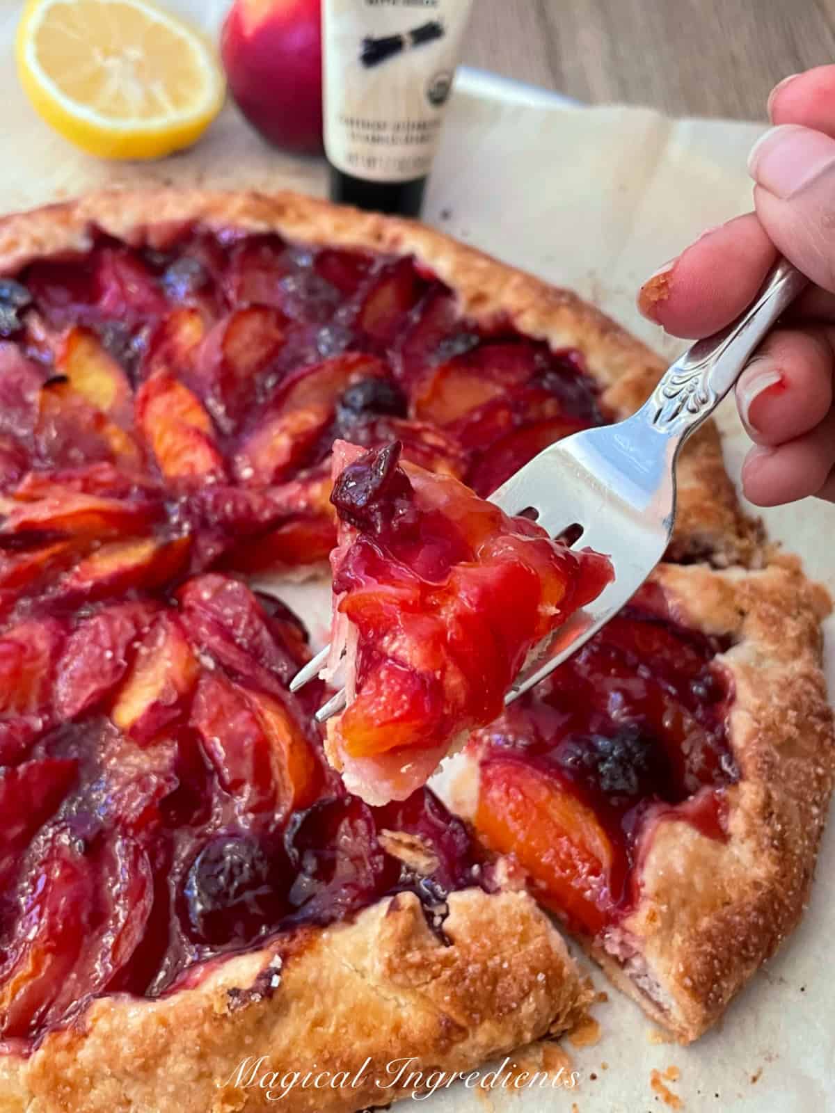close view of the galette