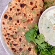 close view of parathas