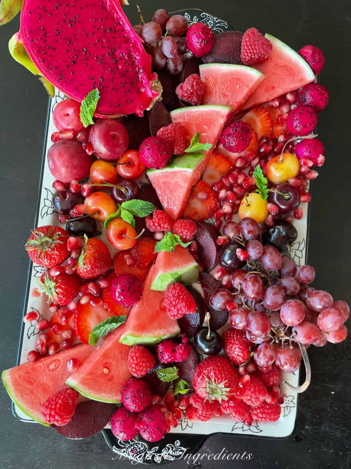 scarlet sunrise platter