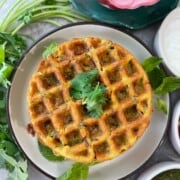hatch chile onion pakora waffle