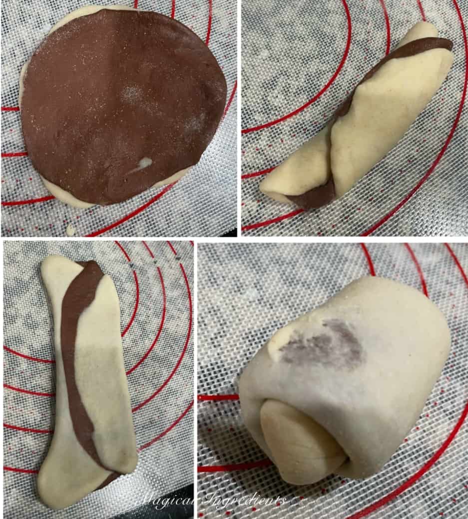 steps to shape the dough