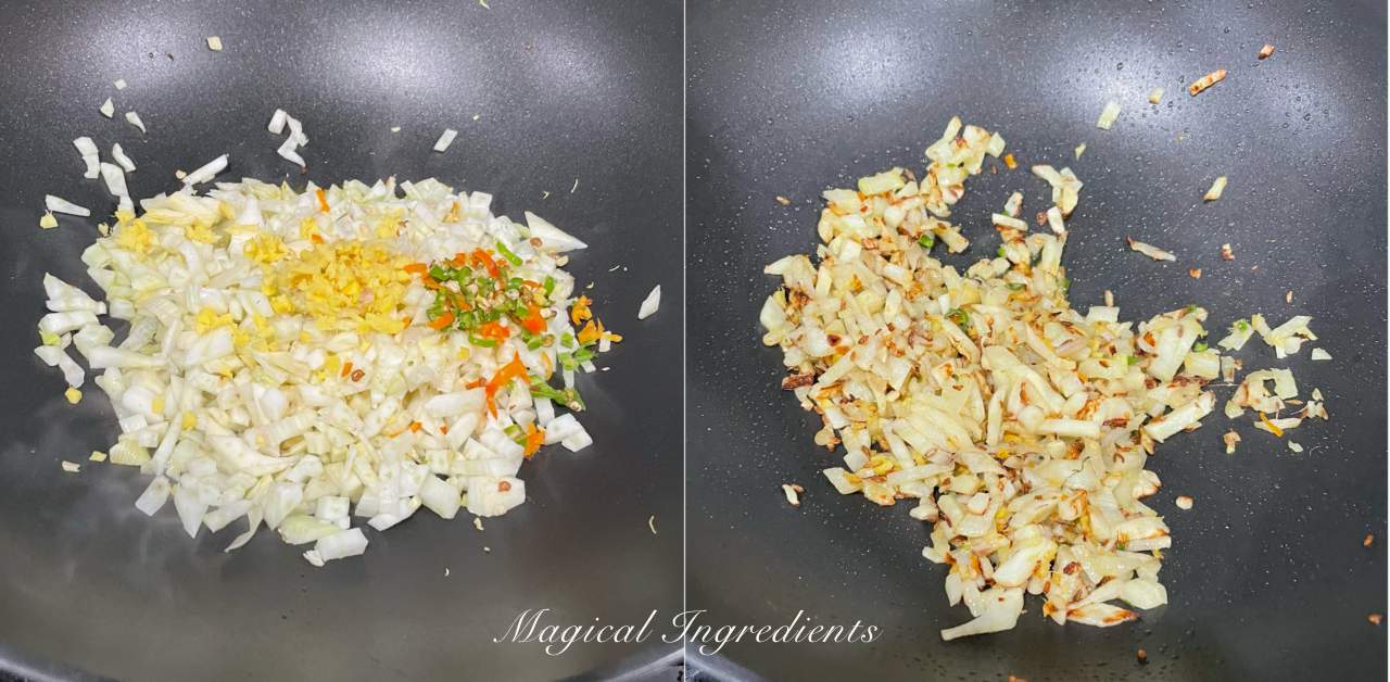 Sautéing the fennel