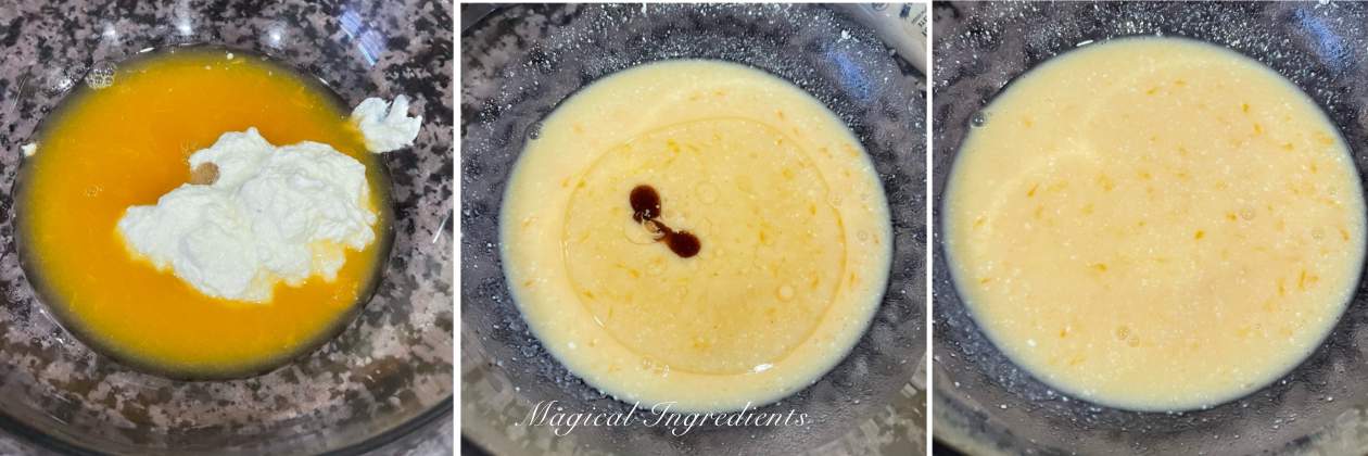 Combining the wet ingredients