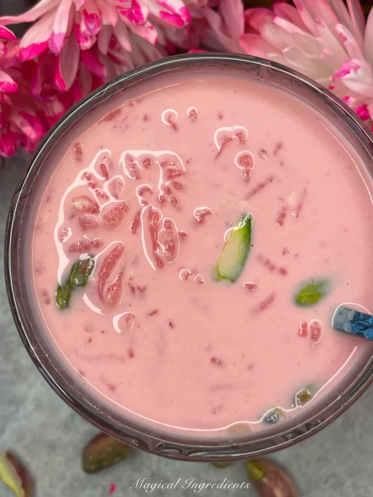 A close view of kheer
