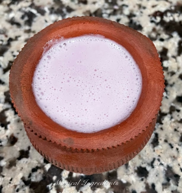 Transferring to serving mud pots