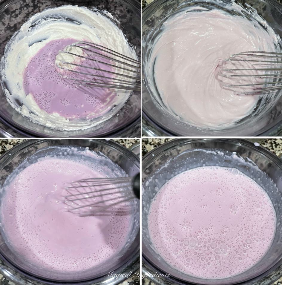 Adding the Luke warm half and half mixture to yogurt