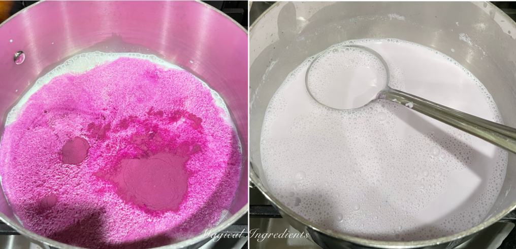 Adding sweet potato powder to half and half
