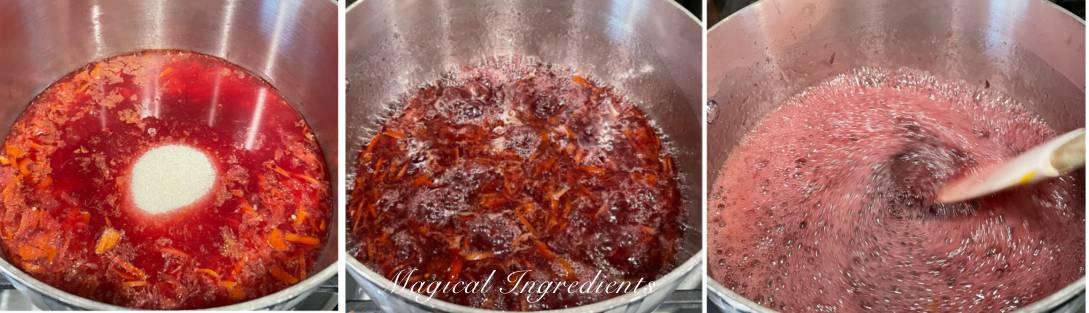simmering the marmalade