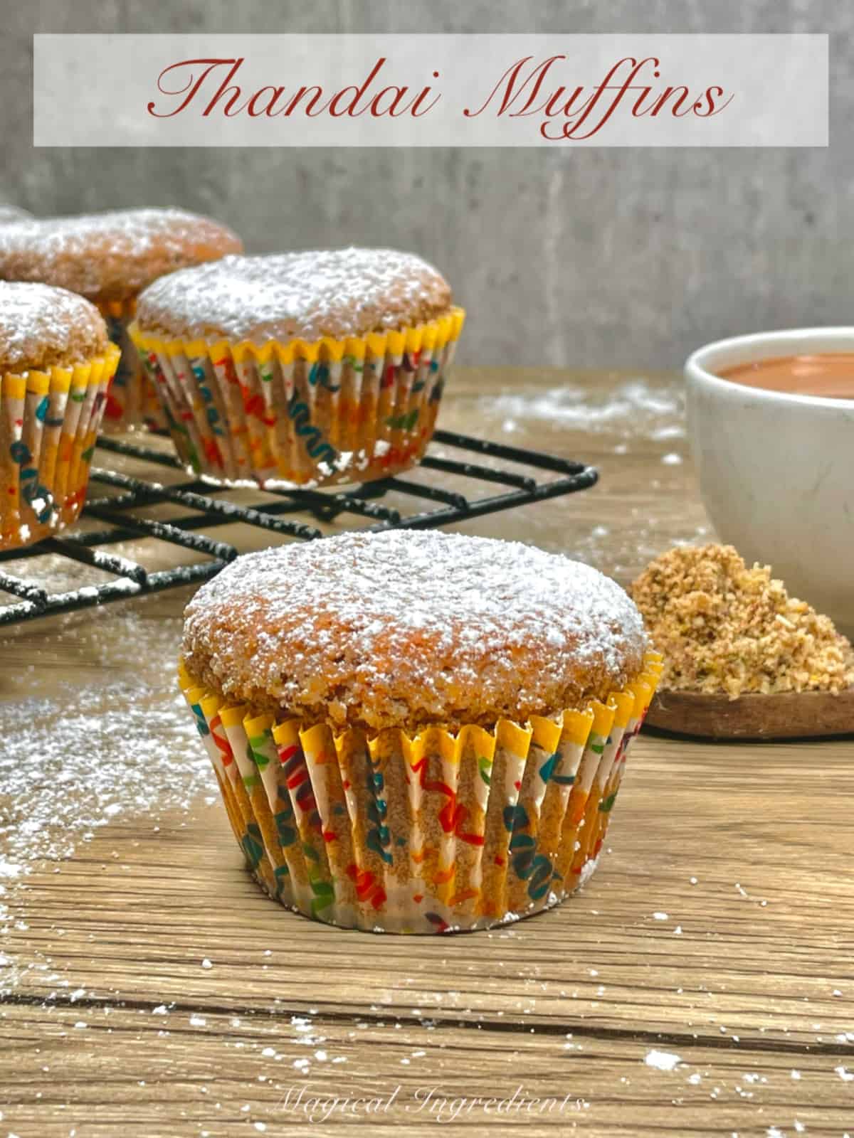 Thandai muffin