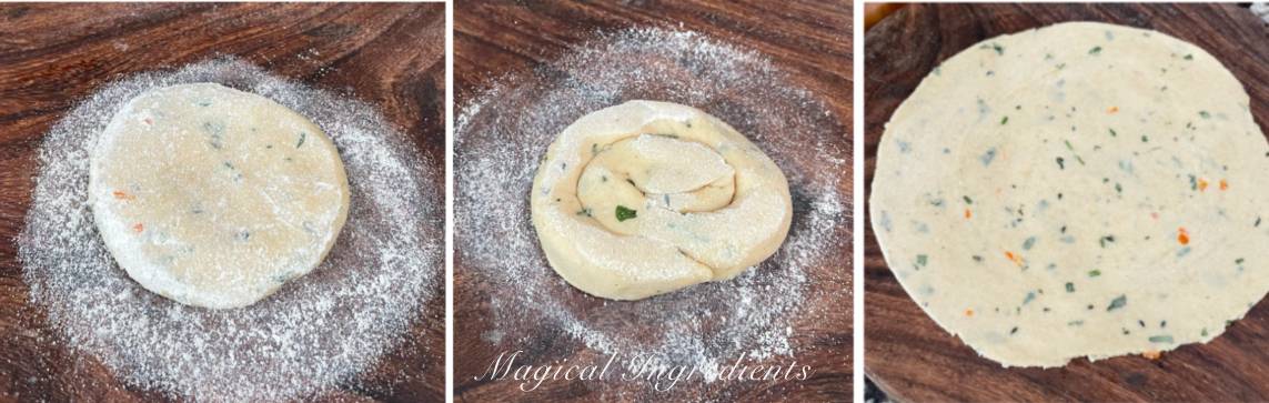 shaping the parathas
