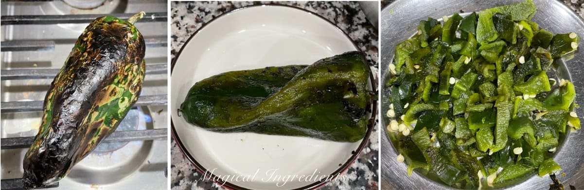 Processing poblano peppers
