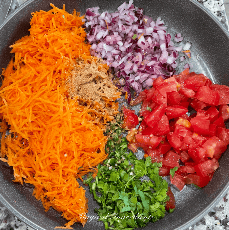 prepping the topping