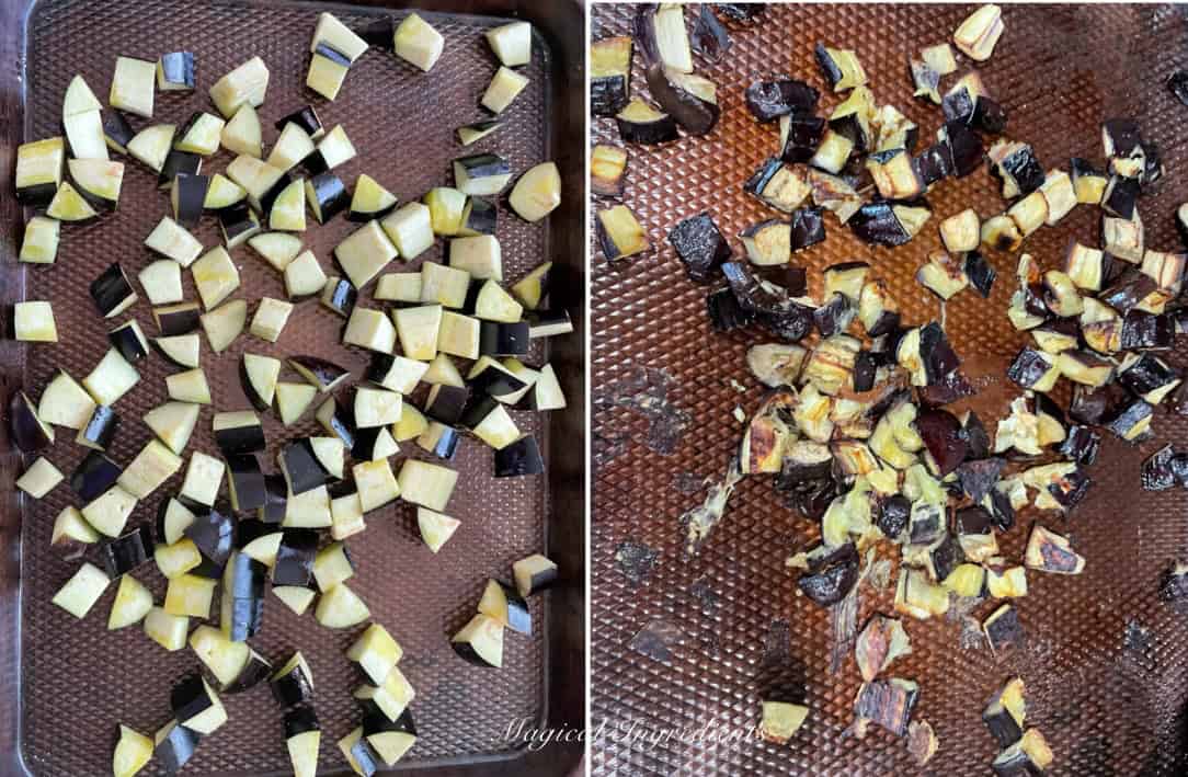 roasting eggplant