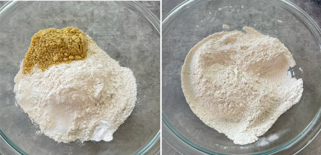 mixing the dry ingredients