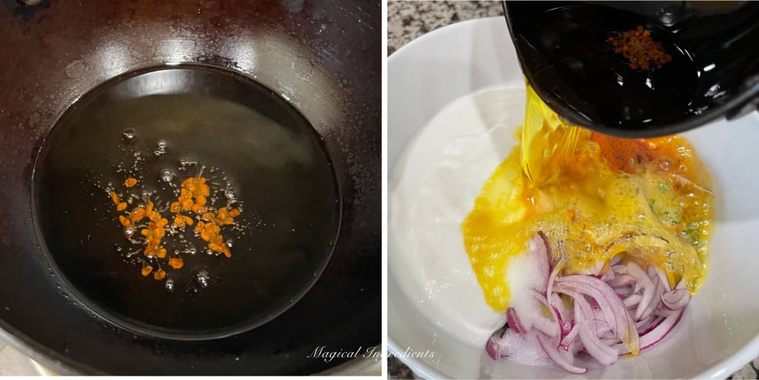 tempering with fenugreek