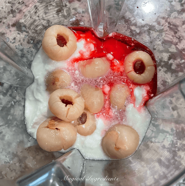 adding all the ingredients to the blender