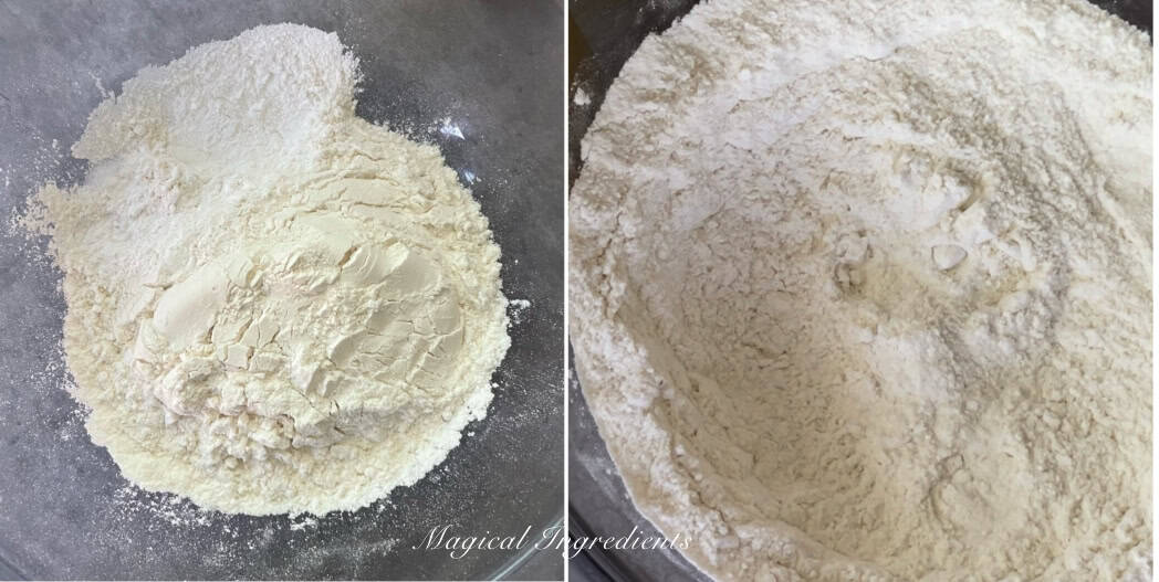 mixing the dry ingredients