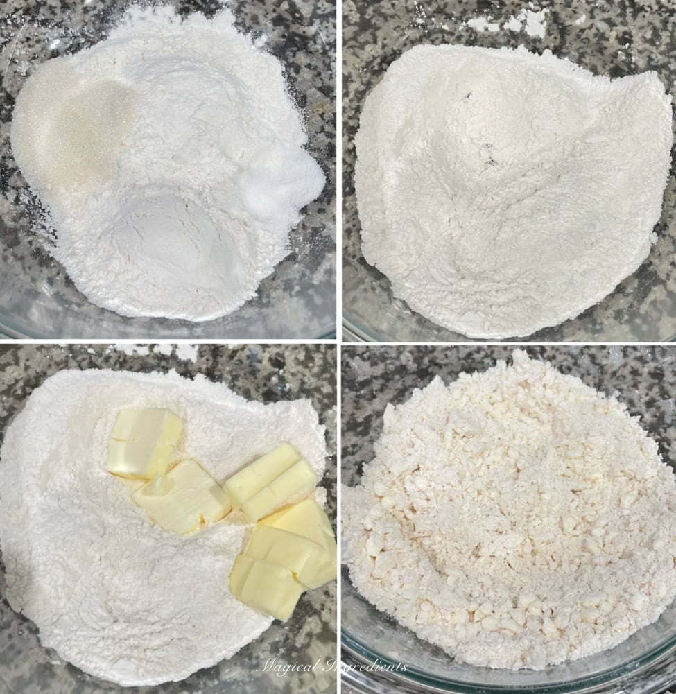 mixing butter and flour