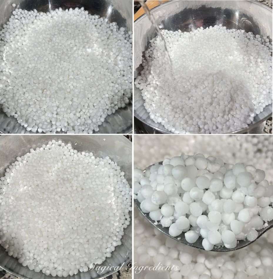 soaking the sabudana pearls