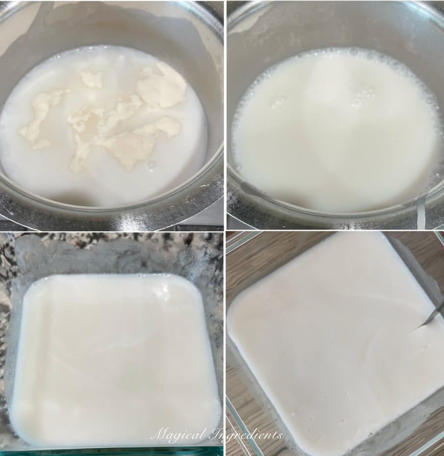 making coocnut jelly