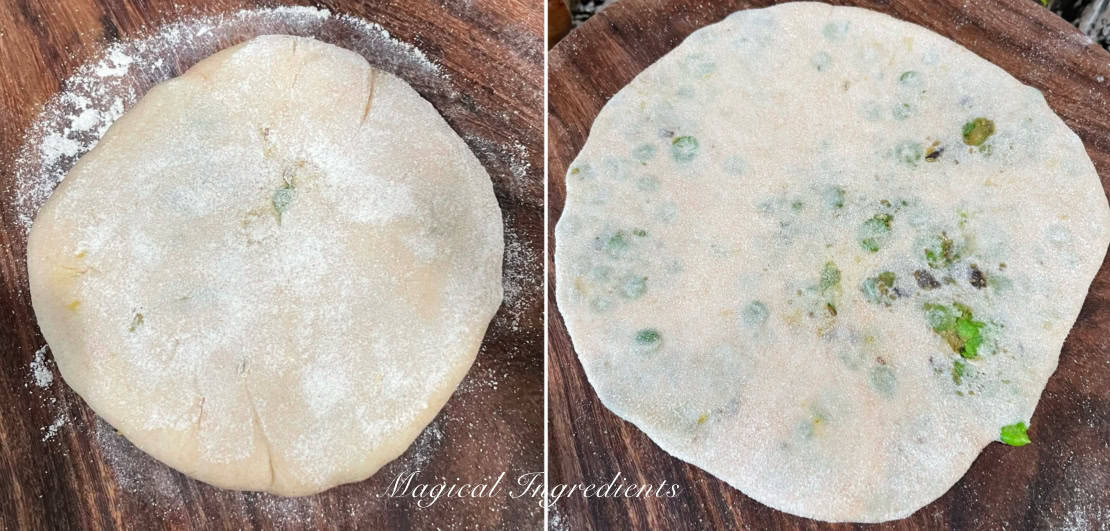 rolling the parathas