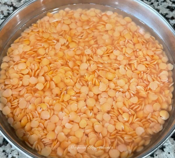 soaked lentils