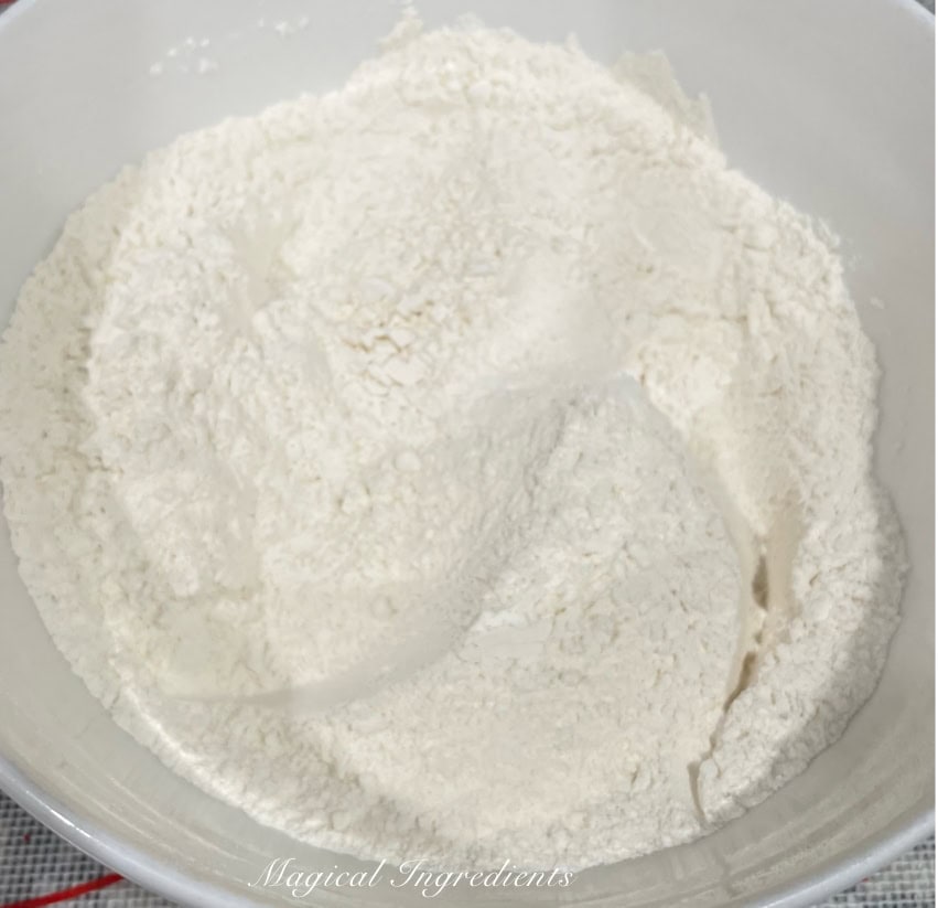 mixing the dry ingredients