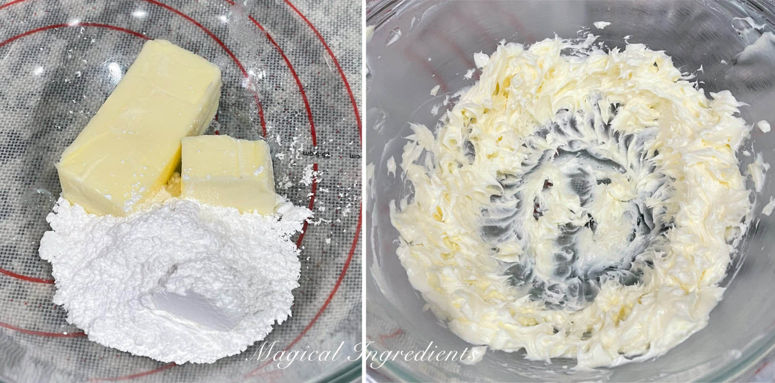 creaming butter and sugar
