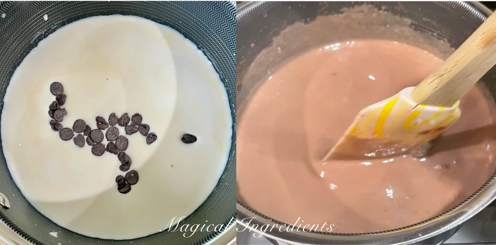 making hot chocolate