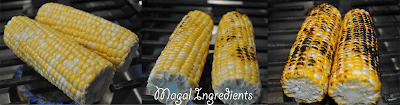 roasting the corn