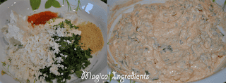 mixing all the ingredients for the dressing